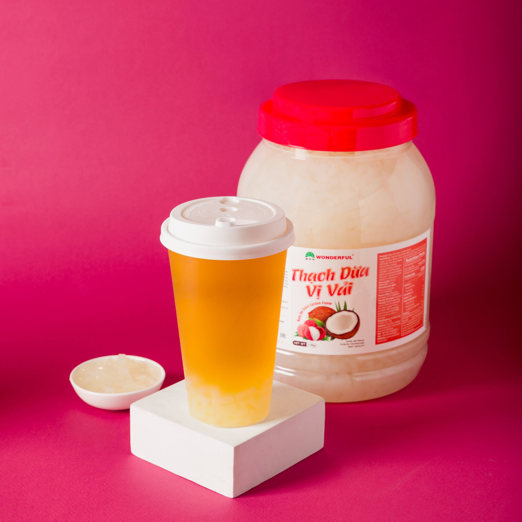 Кусочки кокоса Премиум со вкусом личи (ингредиент для Bubble Tea)